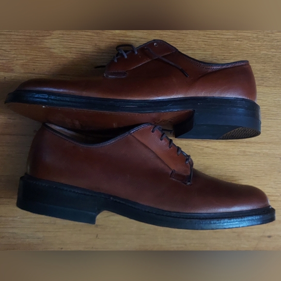 JORDAN MARSH 736222 MEN'S SADDLE TAN LEATHER LACEUP OXFORDS SIZE 7.5 E - Picture 6 of 14